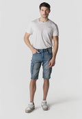 Bermuda Hombre Cargo Denim Relaxed – Koroshi Azul Claro