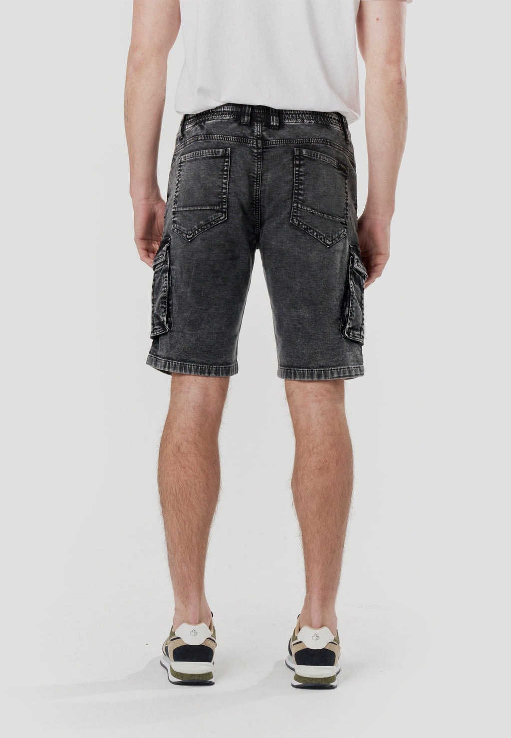 Bermuda Hombre Cargo Denim Jogger Negro – Koroshi 2611PS90
