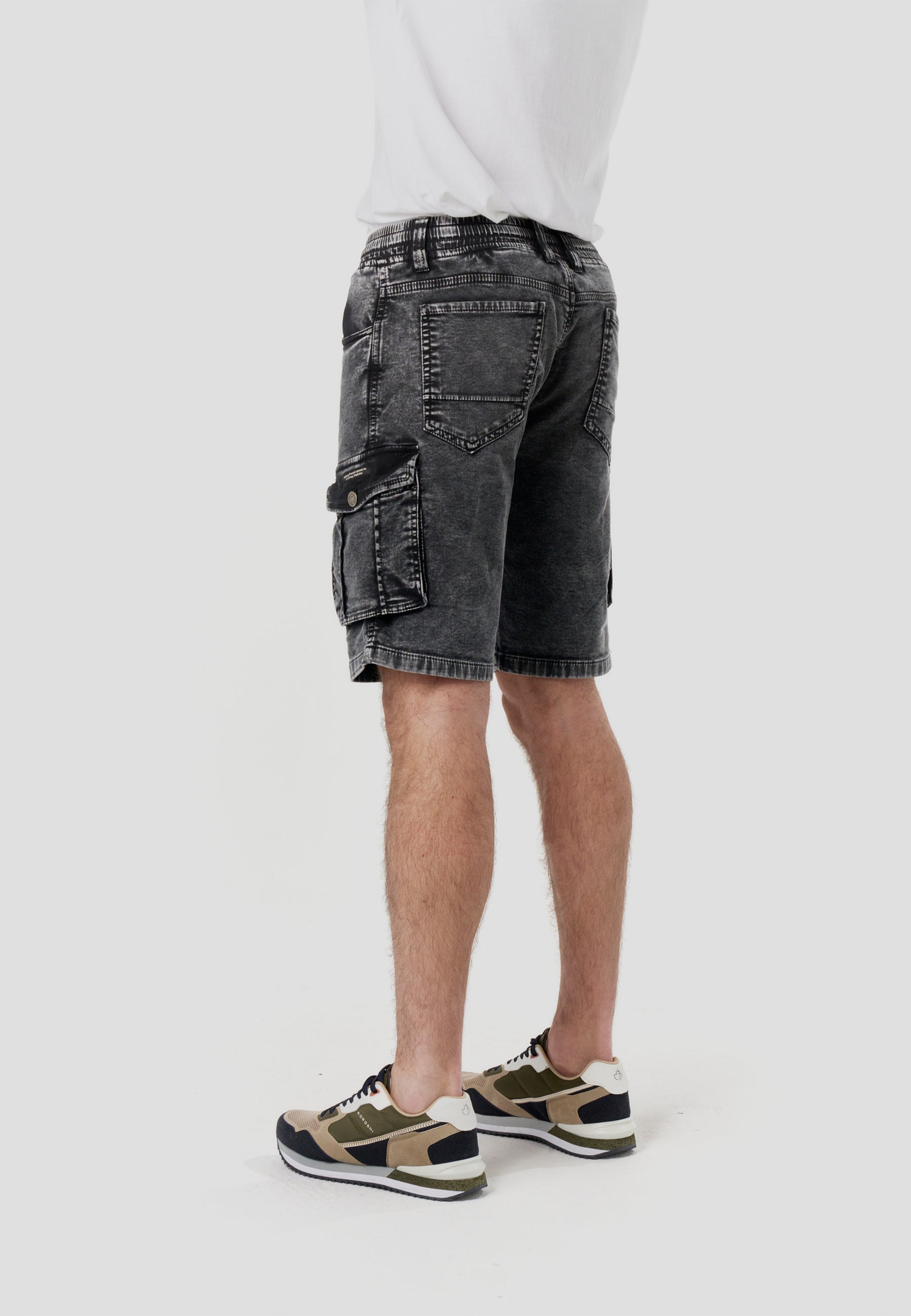 Bermuda Hombre Cargo Denim Jogger Negro – Koroshi 2611PS90