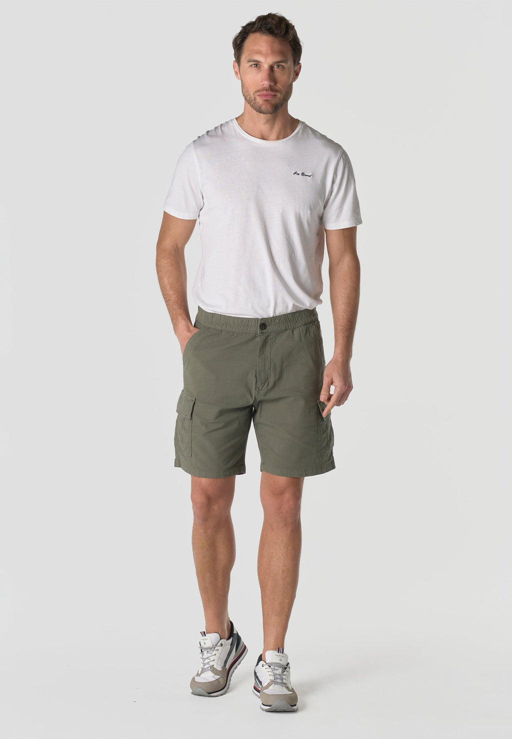 Bermuda Hombre Cargo Algodón Relaxed Kaki – Koroshi 2611PS93