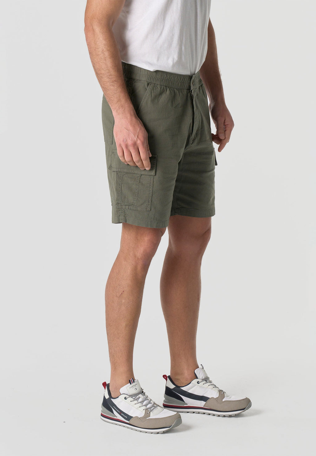 Bermuda Hombre Cargo Algodón Relaxed Kaki – Koroshi 2611PS93