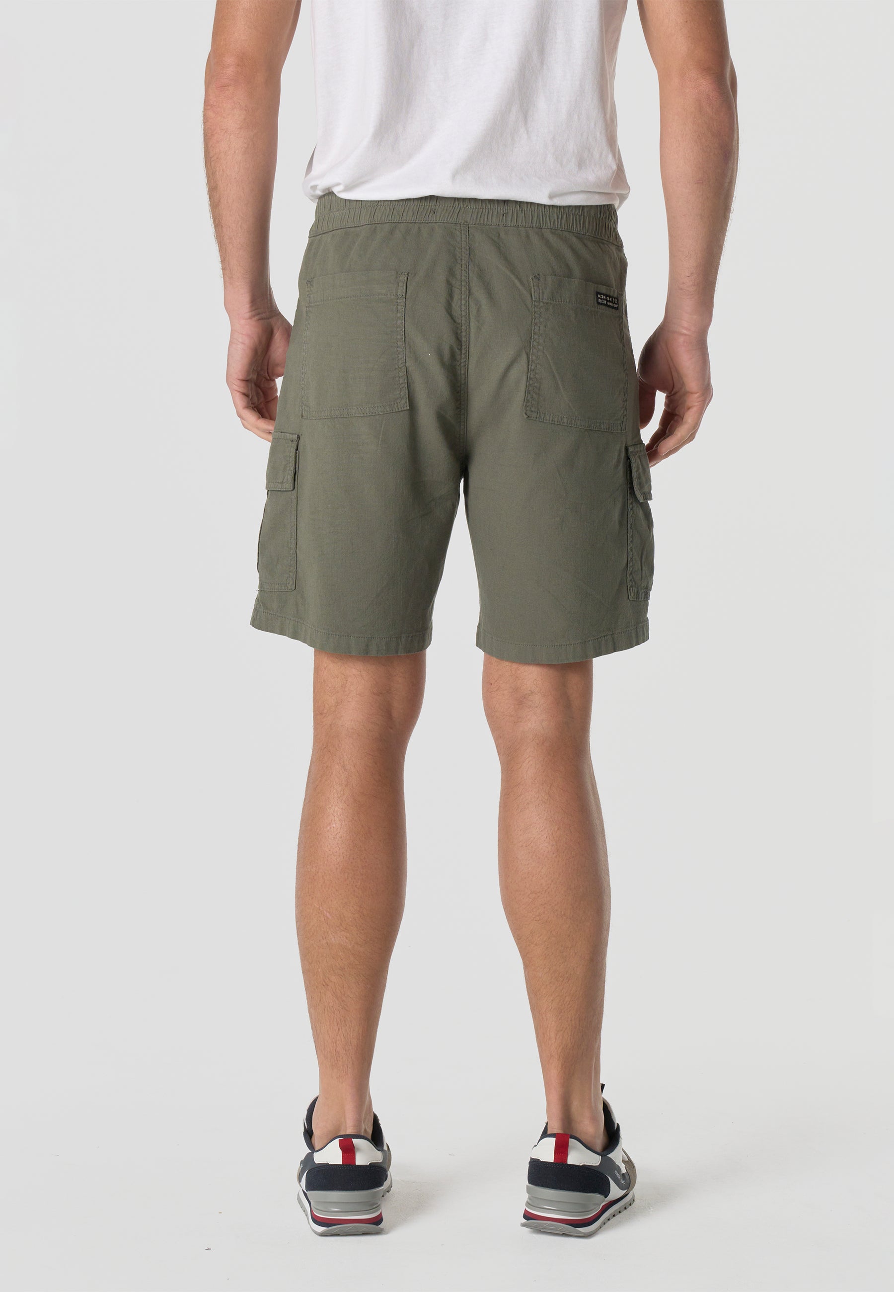 Bermuda Hombre Cargo Algodón Relaxed Kaki – Koroshi 2611PS93