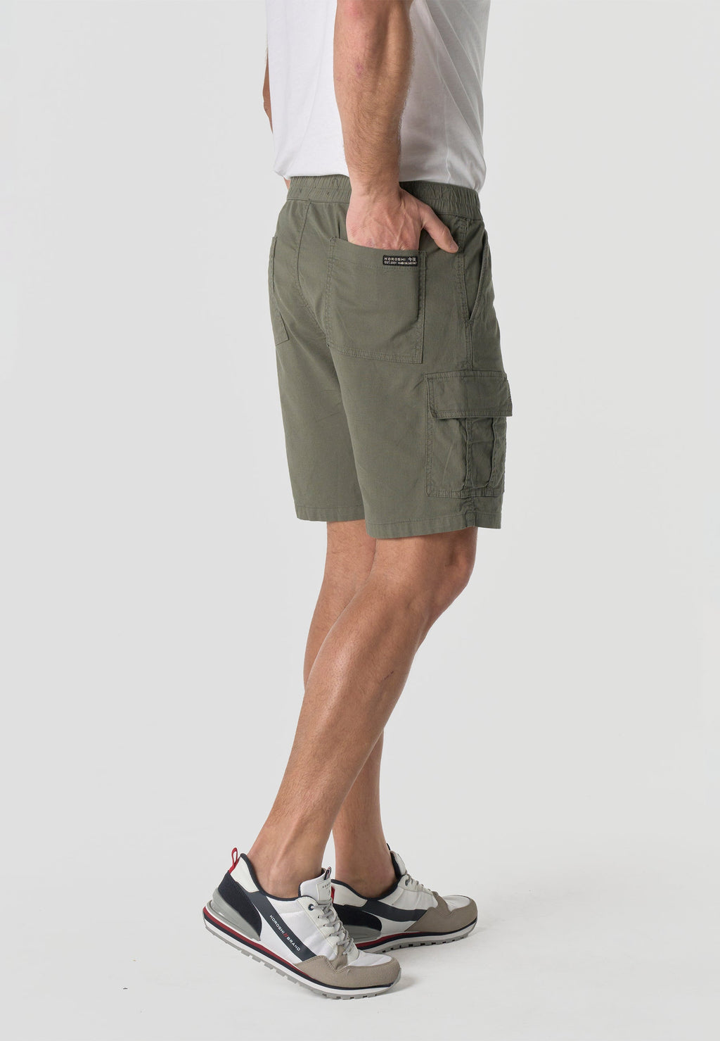 Bermuda Hombre Cargo Algodón Relaxed Kaki – Koroshi 2611PS93