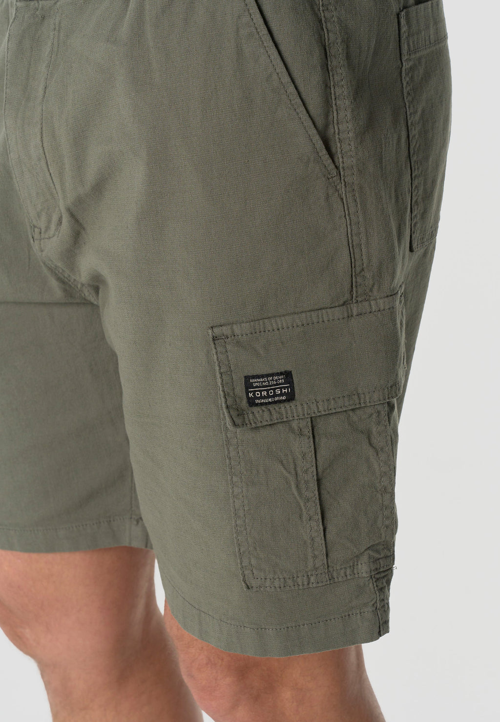 Bermuda Hombre Cargo Algodón Relaxed Kaki – Koroshi 2611PS93