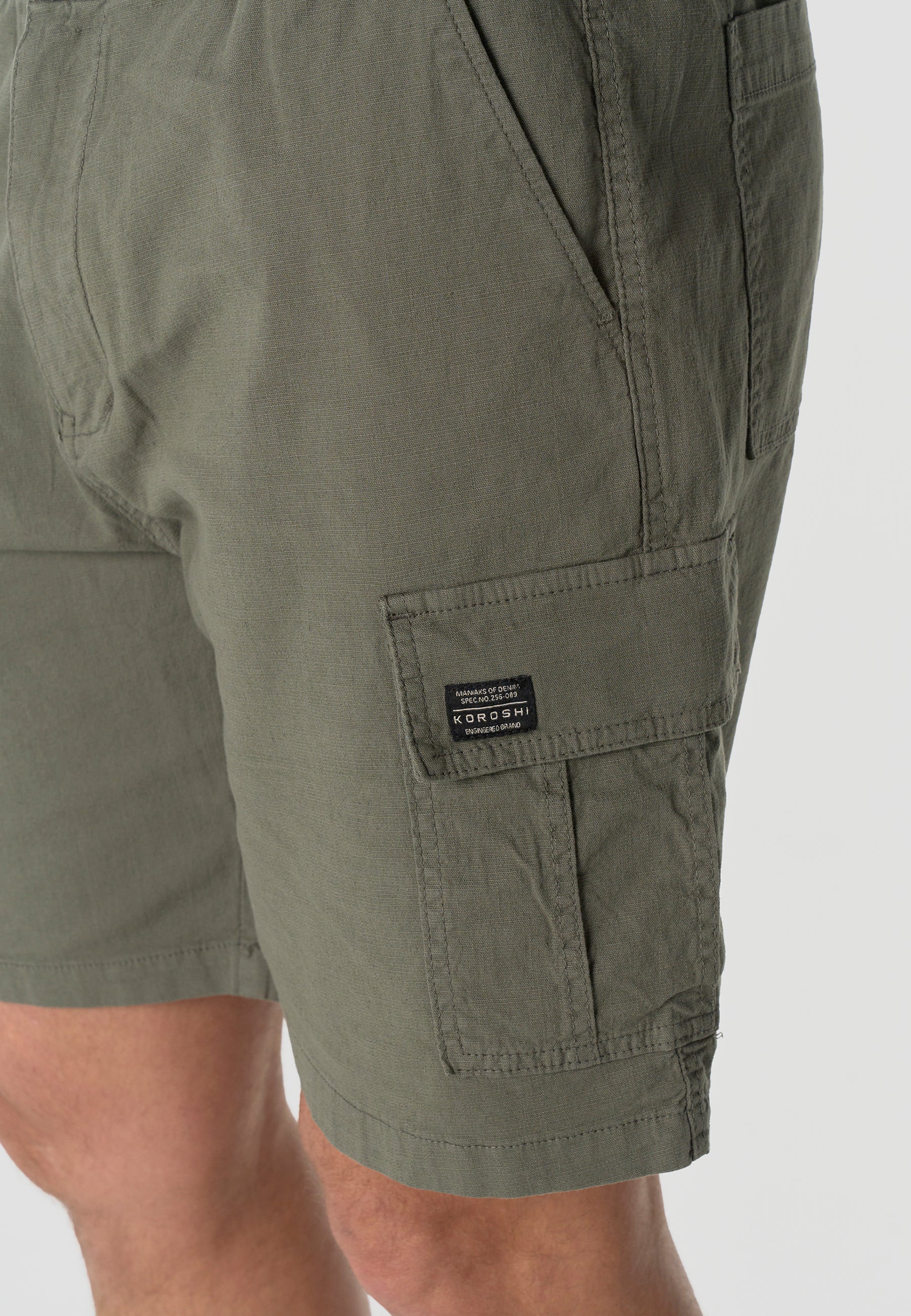 Bermuda Hombre Cargo Algodón Relaxed Kaki – Koroshi 2611PS93