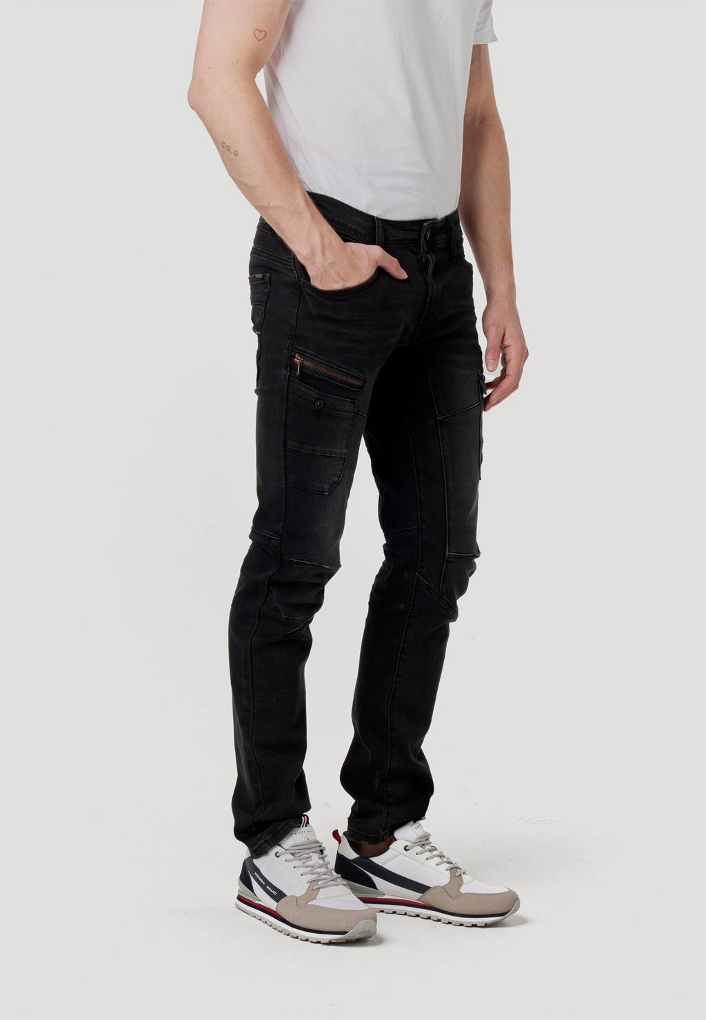 Pantalón Hombre Vaquero Workwear Cargo – Koroshi Negro