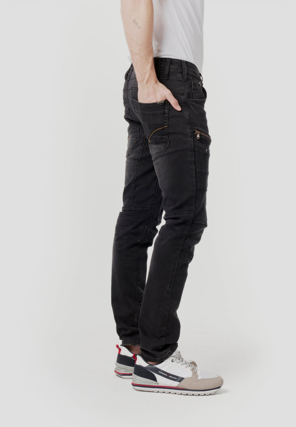 Pantalón Hombre Vaquero Workwear Cargo – Koroshi Negro