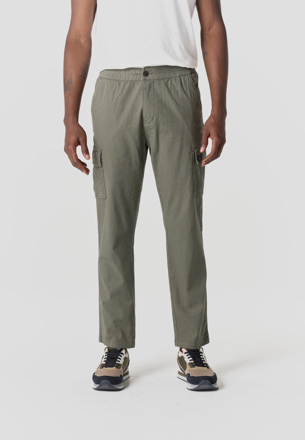 Pantalón Cargo Relaxed Hombre Algodón Lino Elástico | Koroshi