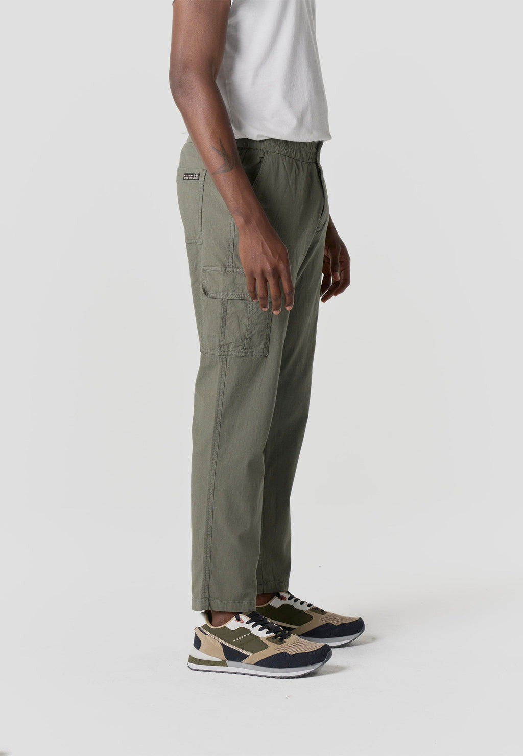 Pantalón Cargo Relaxed Hombre Algodón Lino Elástico | Koroshi