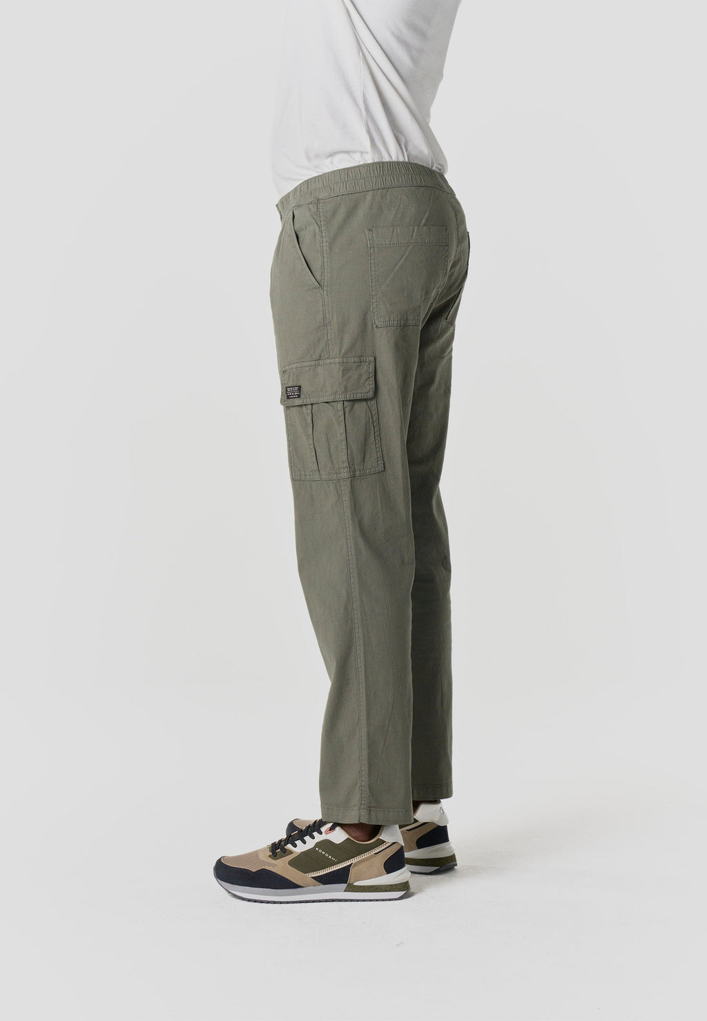 Pantalón Cargo Relaxed Hombre Algodón Lino Elástico | Koroshi