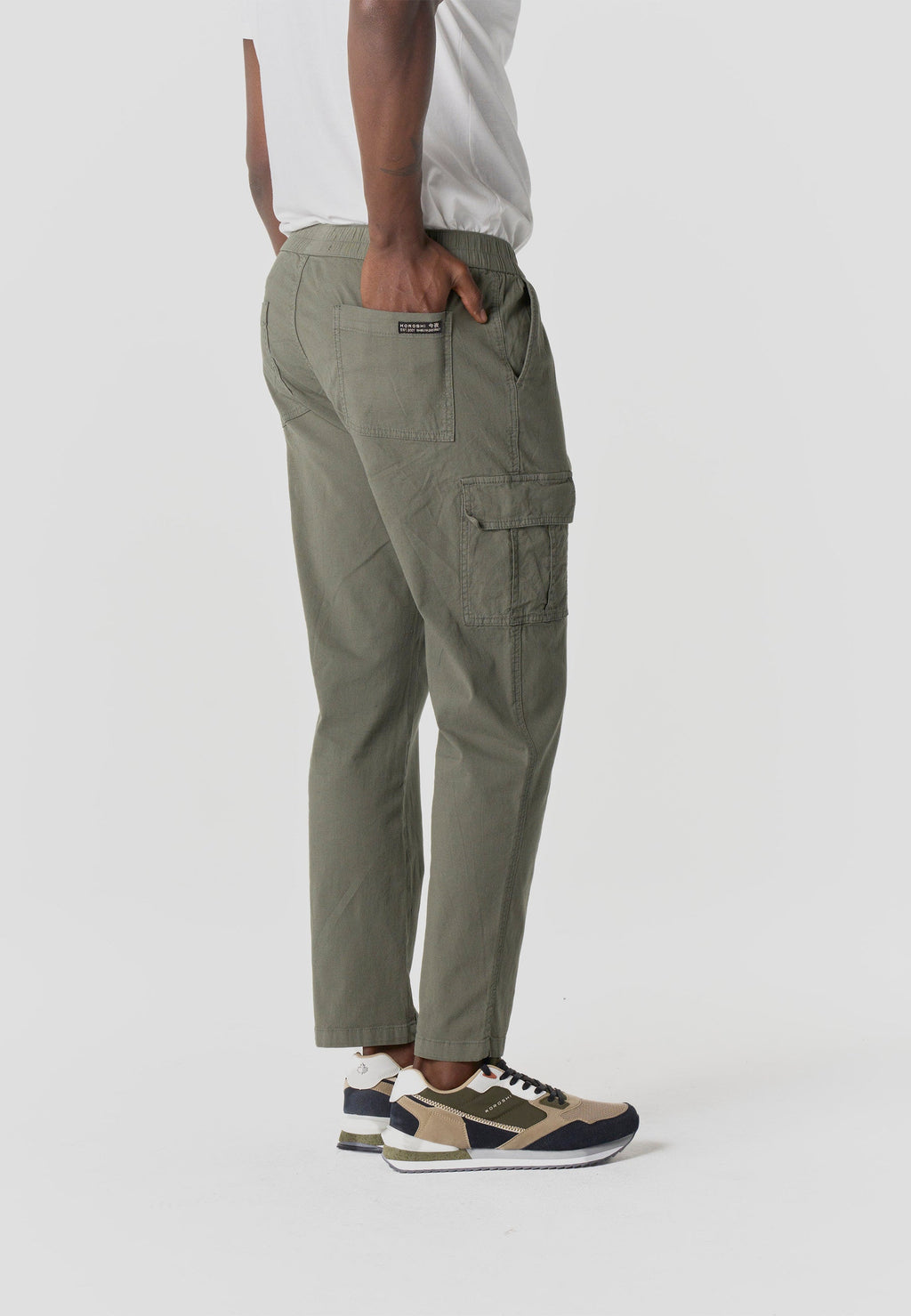 Pantalón Cargo Relaxed Hombre Algodón Lino Elástico | Koroshi