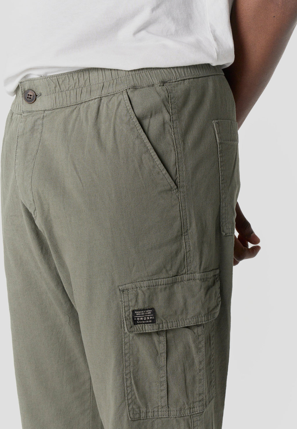 Pantalón Cargo Relaxed Hombre Algodón Lino Elástico | Koroshi