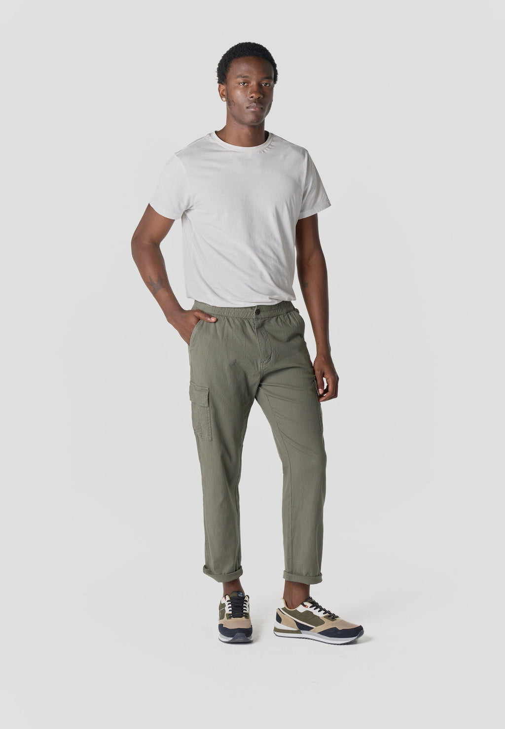 Pantalón Cargo Relaxed Hombre Algodón Lino Elástico | Koroshi