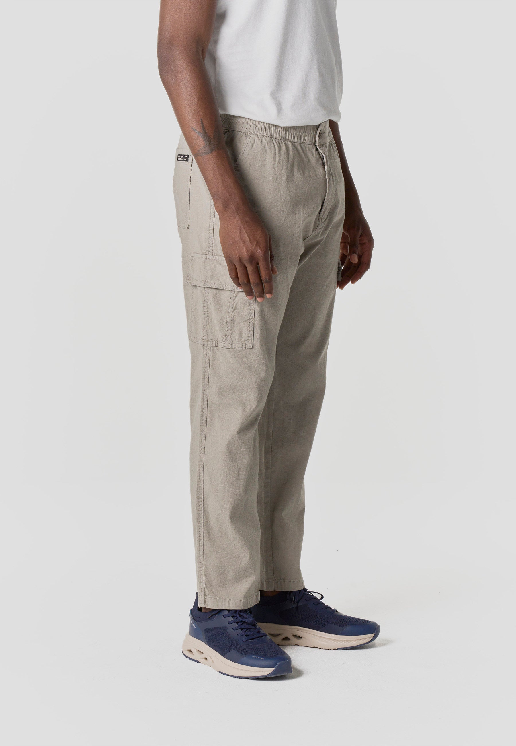 Pantalón Cargo Relaxed Hombre Algodón Lino Elástico | Koroshi