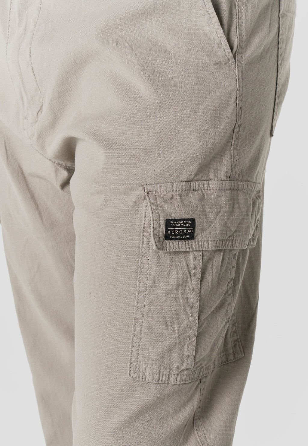 Pantalón Cargo Relaxed Hombre Algodón Lino Elástico | Koroshi