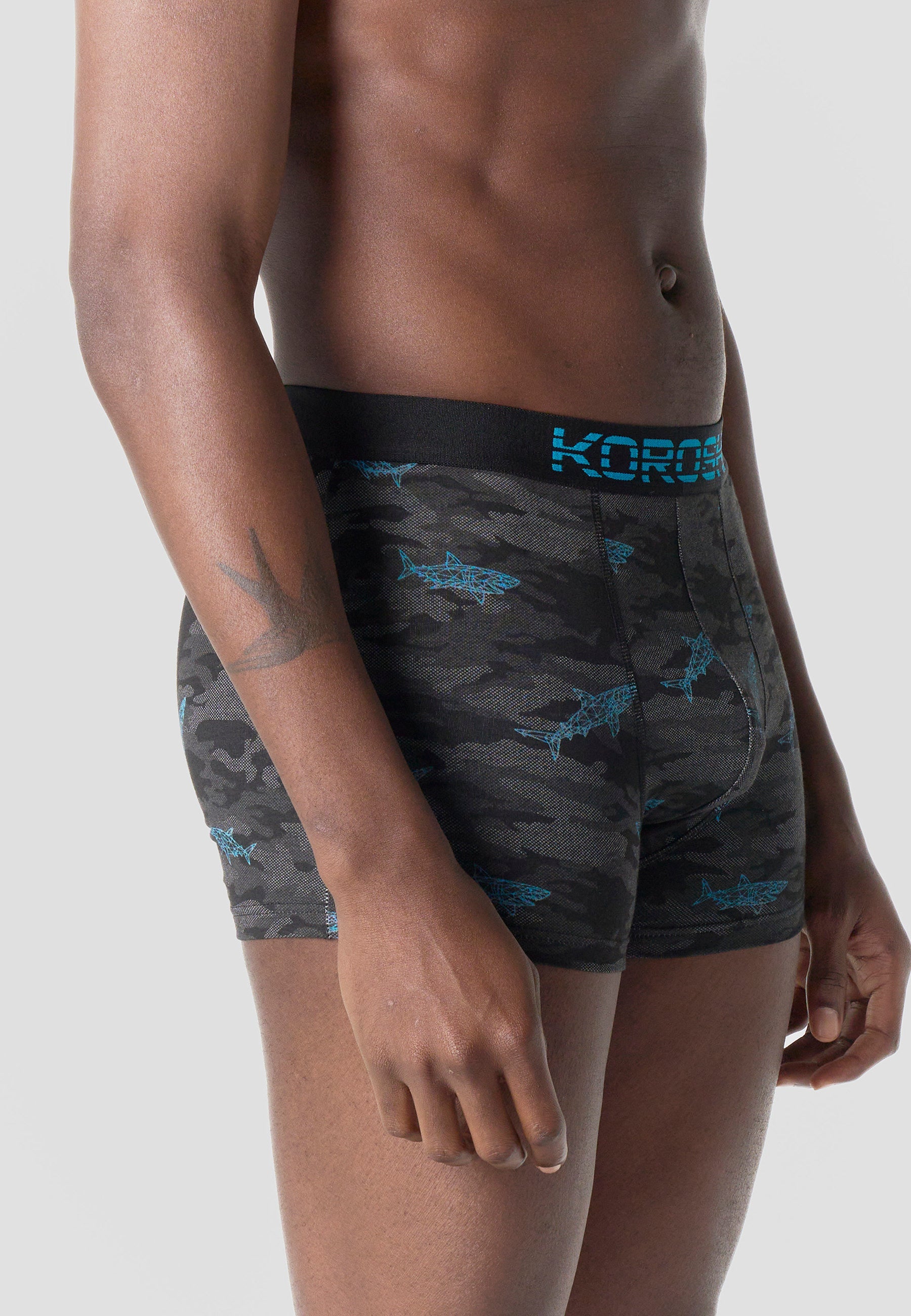 Pack 3 Calzoncillos Bóxer Hombre Estampado Algodón – Koroshi 2611UN05