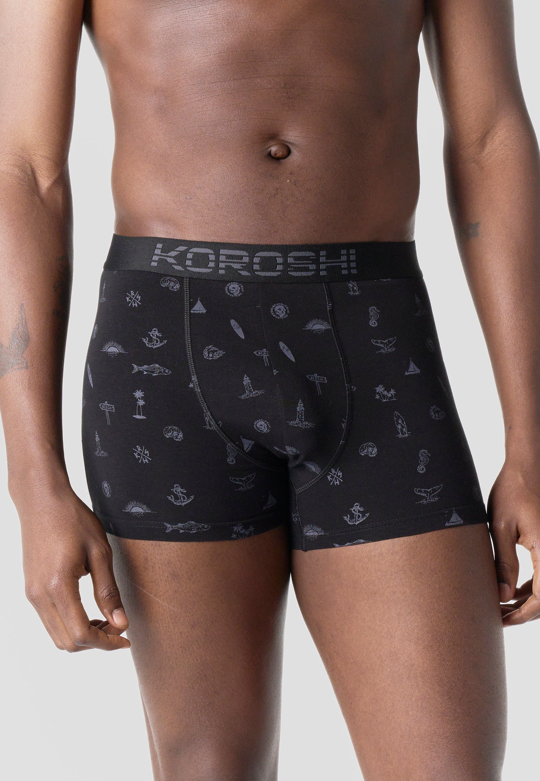 Pack 3 Calzoncillos Bóxer Hombre Estampado Algodón – Koroshi 2611UN05