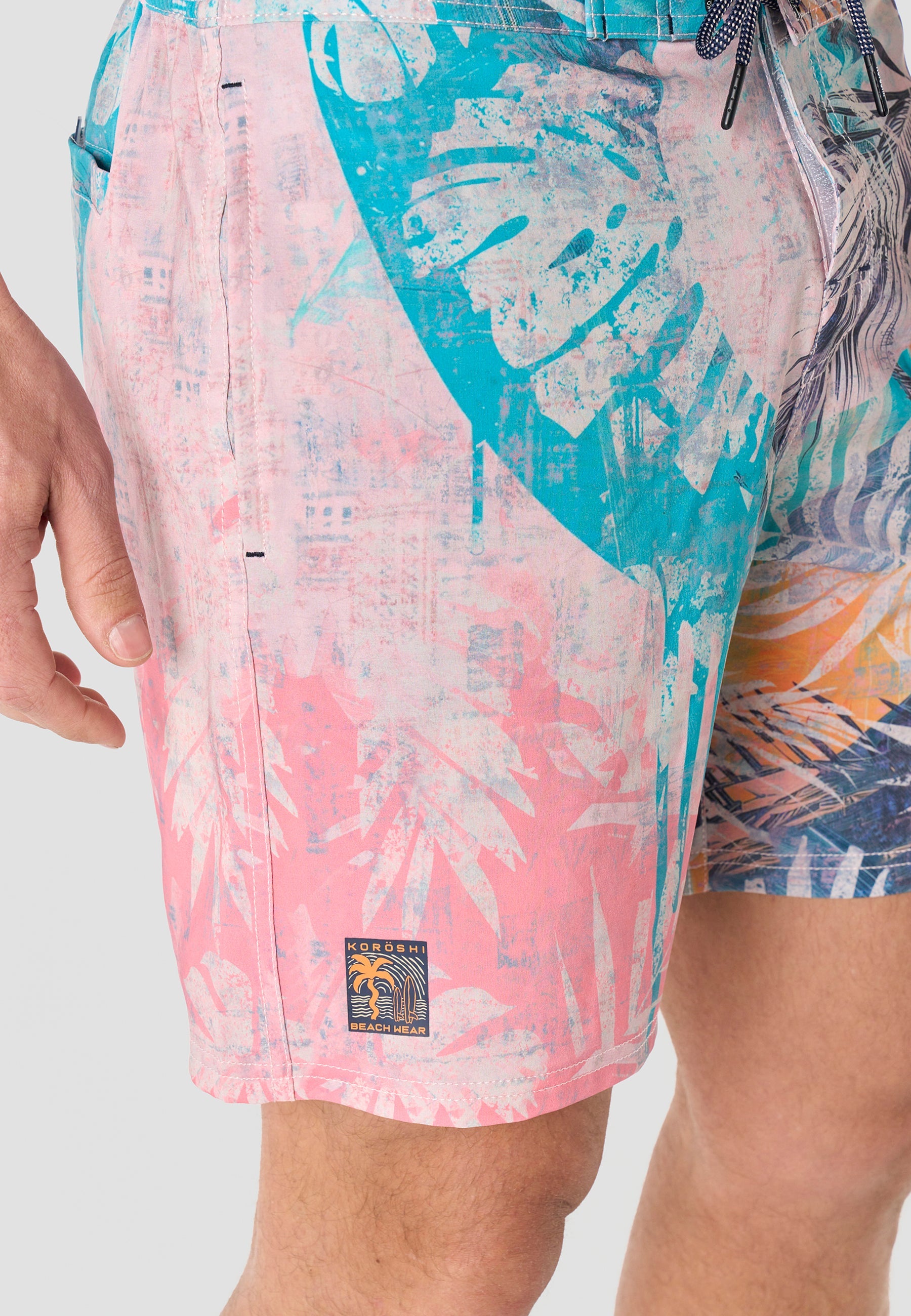 Bañador Hombre Surfero Tropical – Koroshi Multicolor