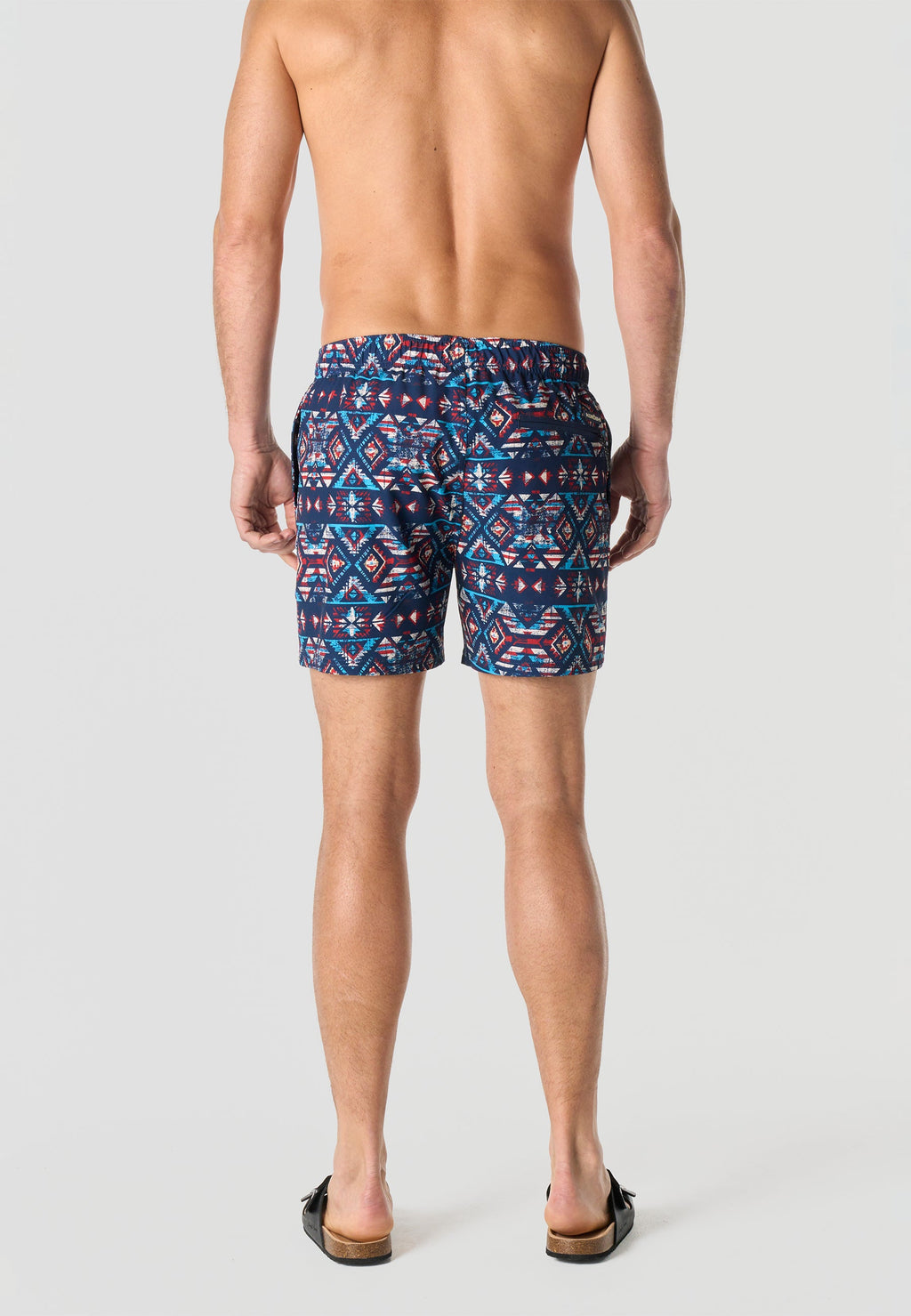 Bañador Hombre Corto Estampado Étnico – Koroshi Navy
