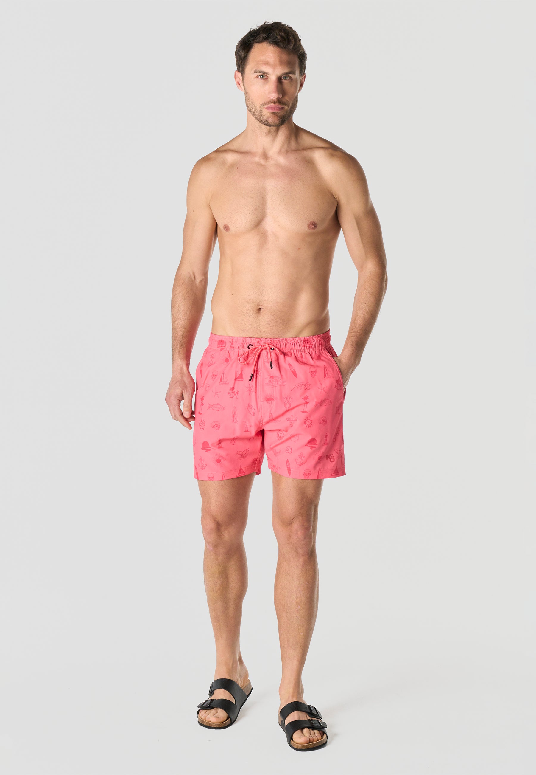 Bañador Hombre Corto Estampado Náutico – Koroshi 2611WA10