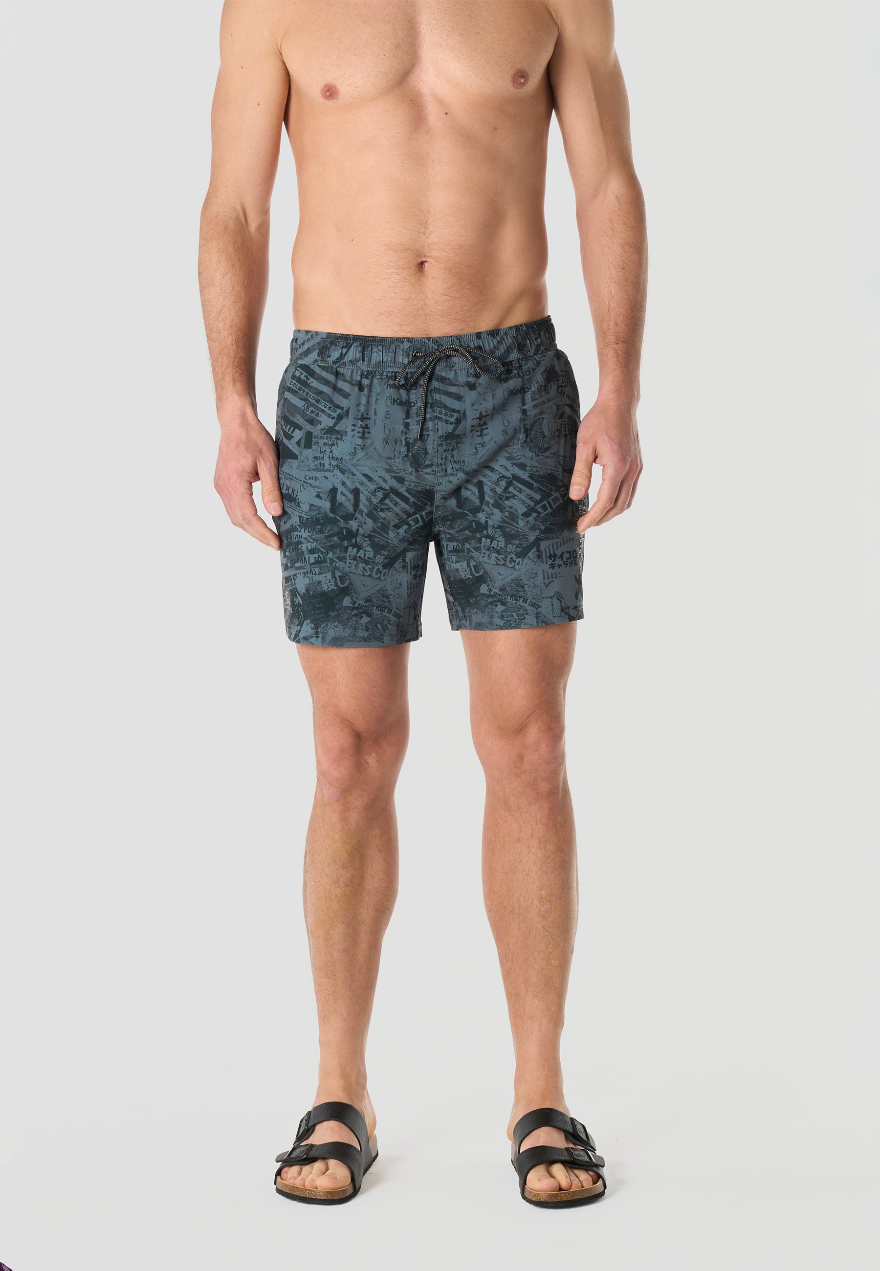 Bañador Hombre Corto Estampado Grunge – Koroshi 2611WA18