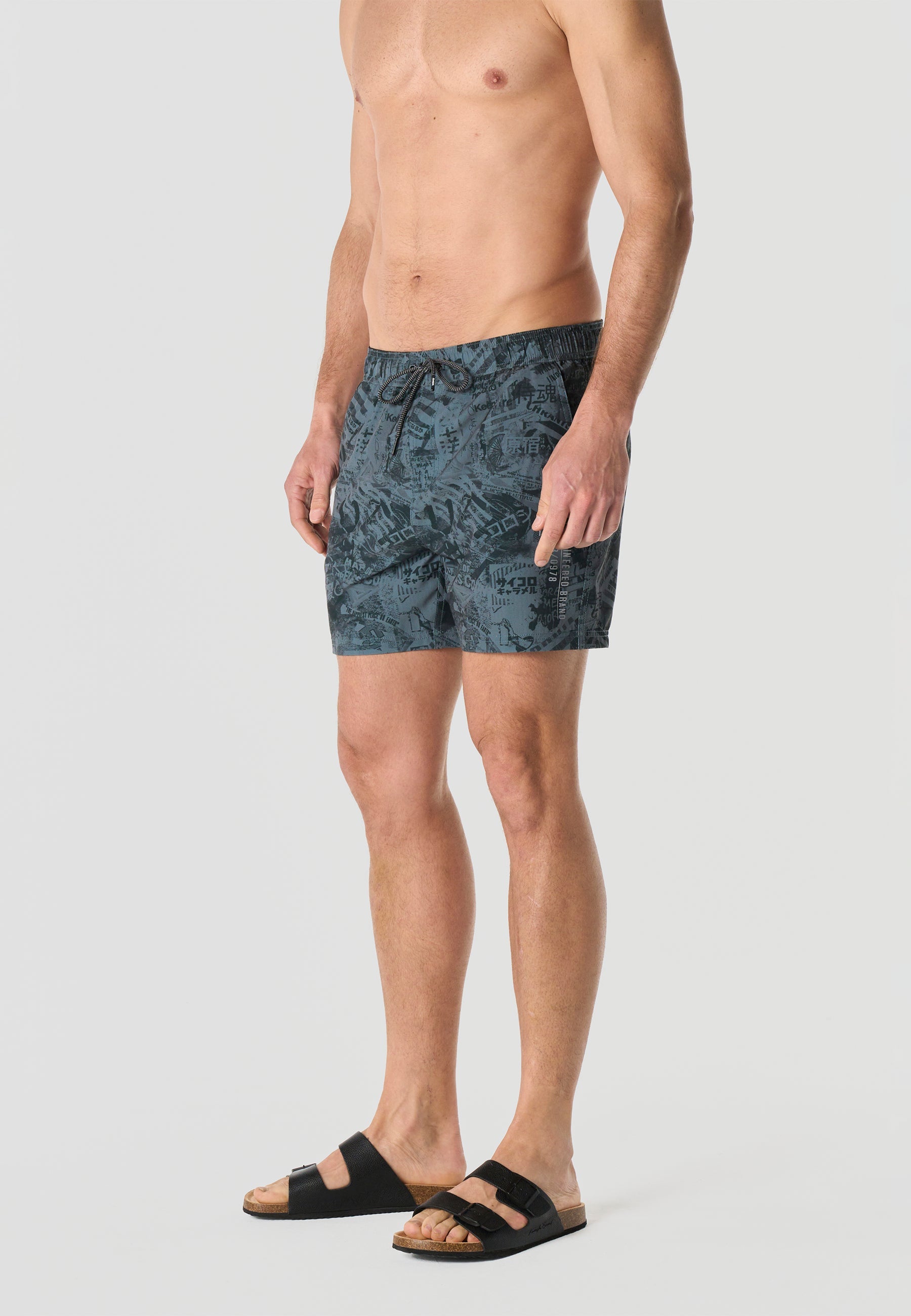 Bañador Hombre Corto Estampado Grunge – Koroshi 2611WA18