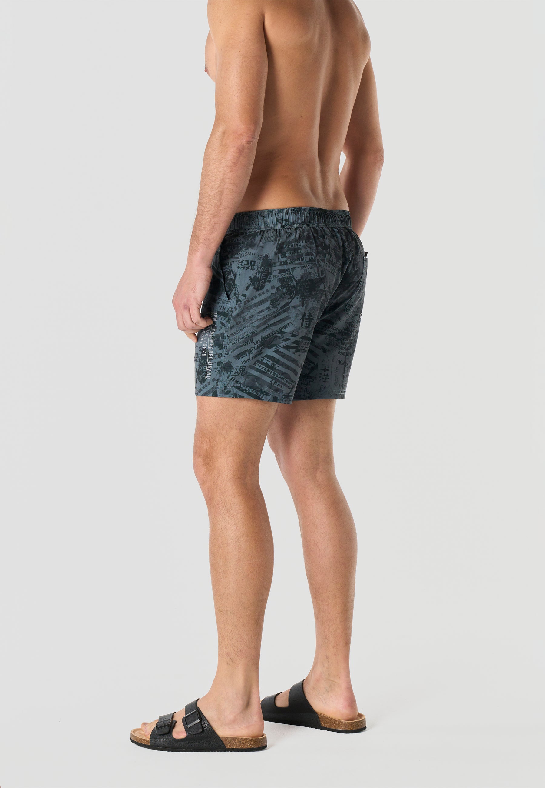 Bañador Hombre Corto Estampado Grunge – Koroshi 2611WA18