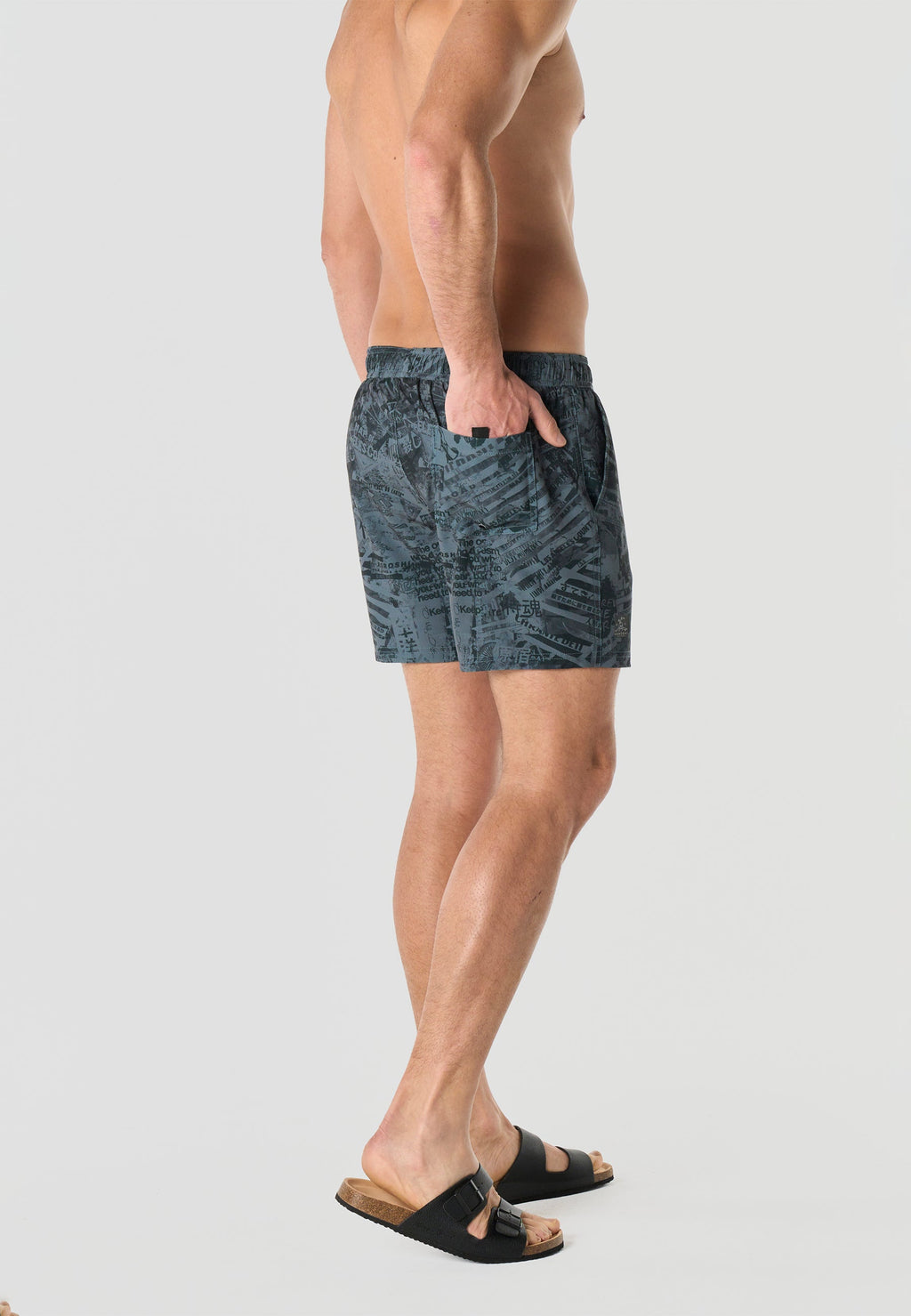 Bañador Hombre Corto Estampado Grunge – Koroshi 2611WA18