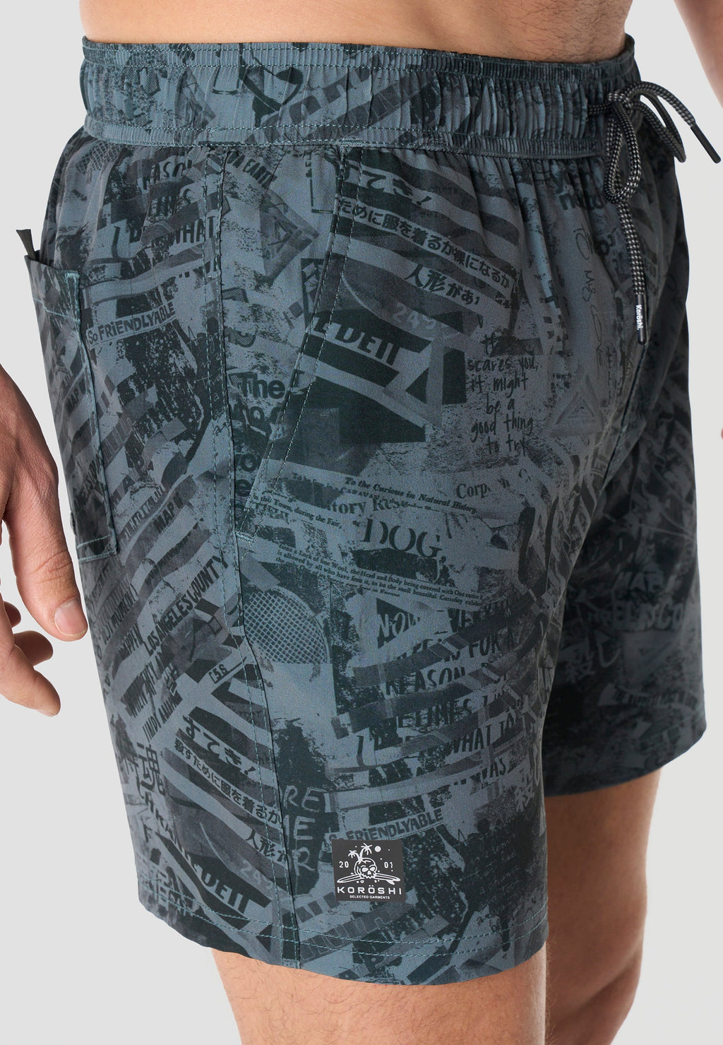 Bañador Hombre Corto Estampado Grunge – Koroshi 2611WA18