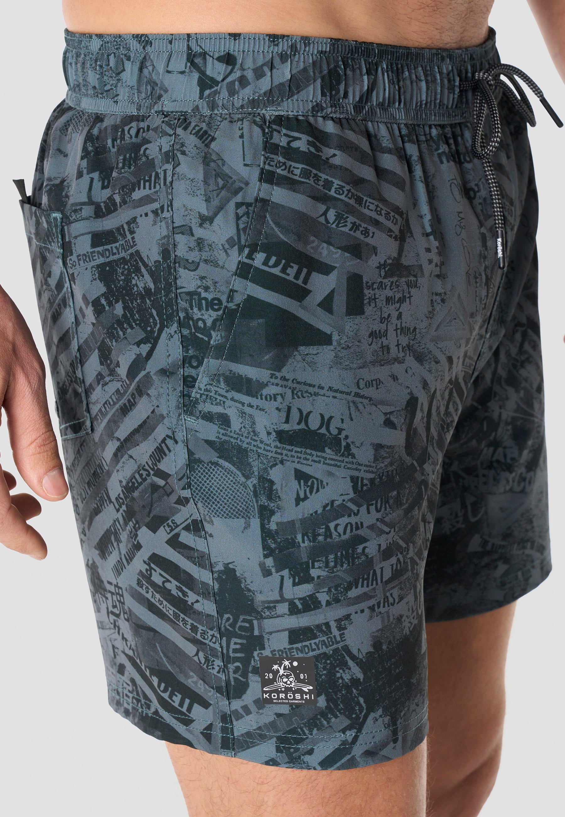 Bañador Hombre Corto Estampado Grunge – Koroshi 2611WA18