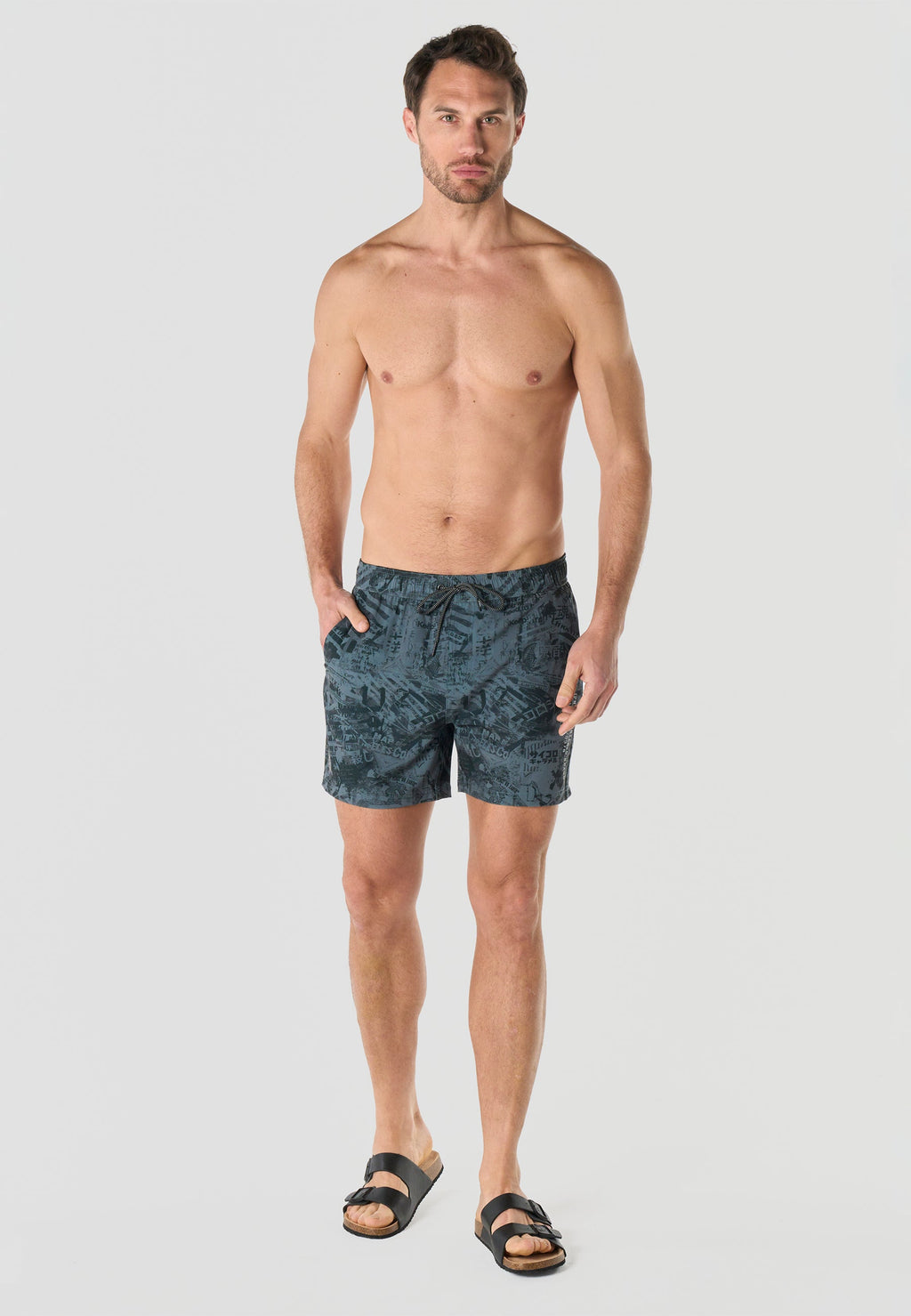 Bañador Hombre Corto Estampado Grunge – Koroshi 2611WA18