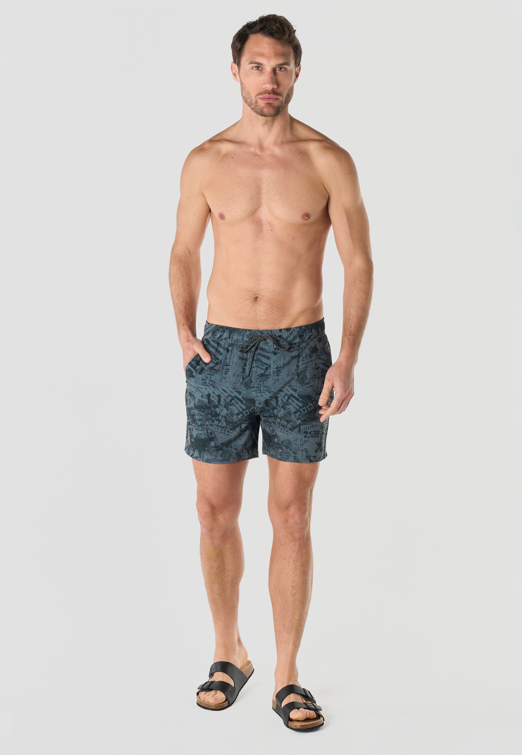Bañador Hombre Corto Estampado Grunge – Koroshi 2611WA18