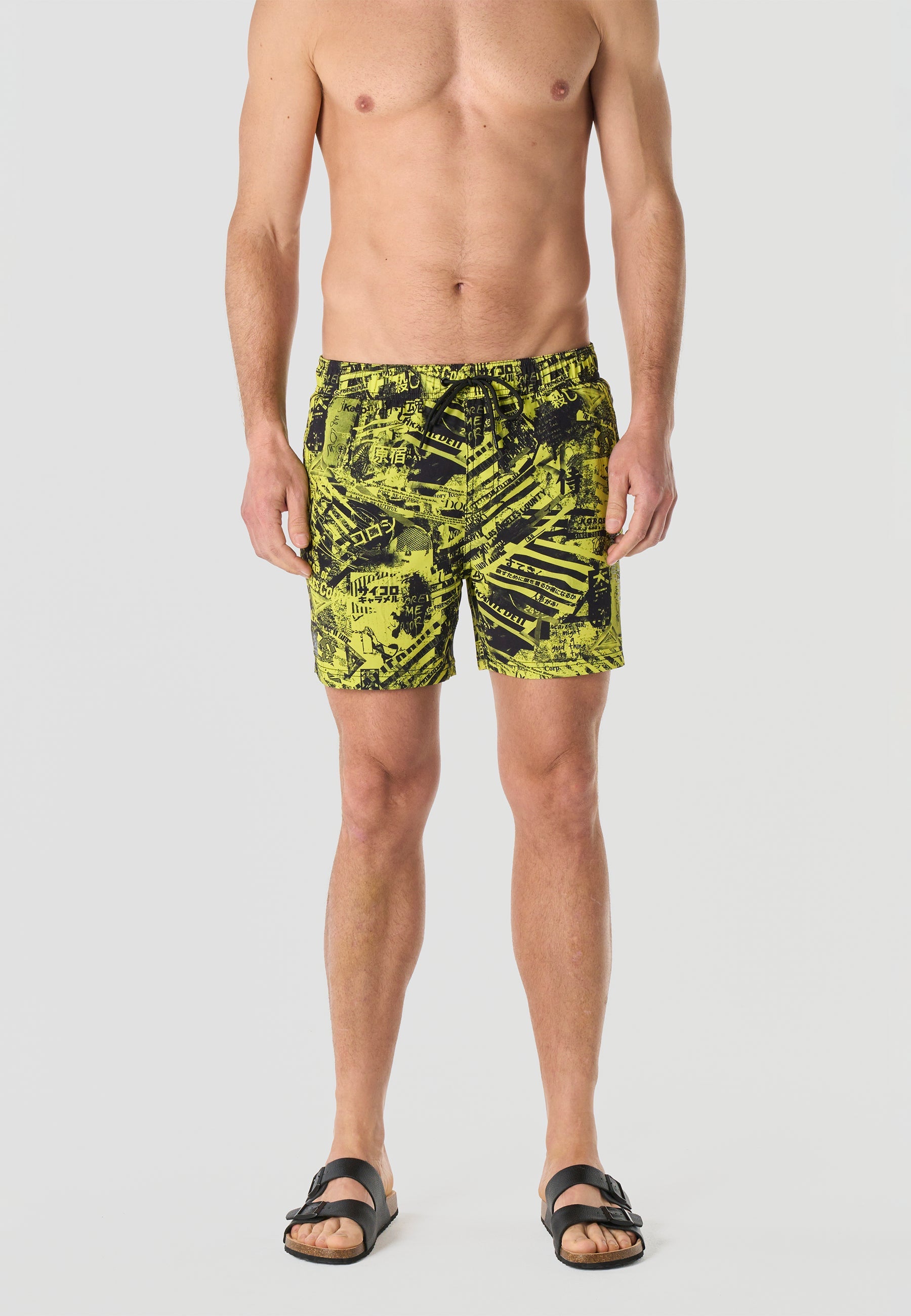 Bañador Hombre Corto Estampado Grunge – Koroshi 2611WA18