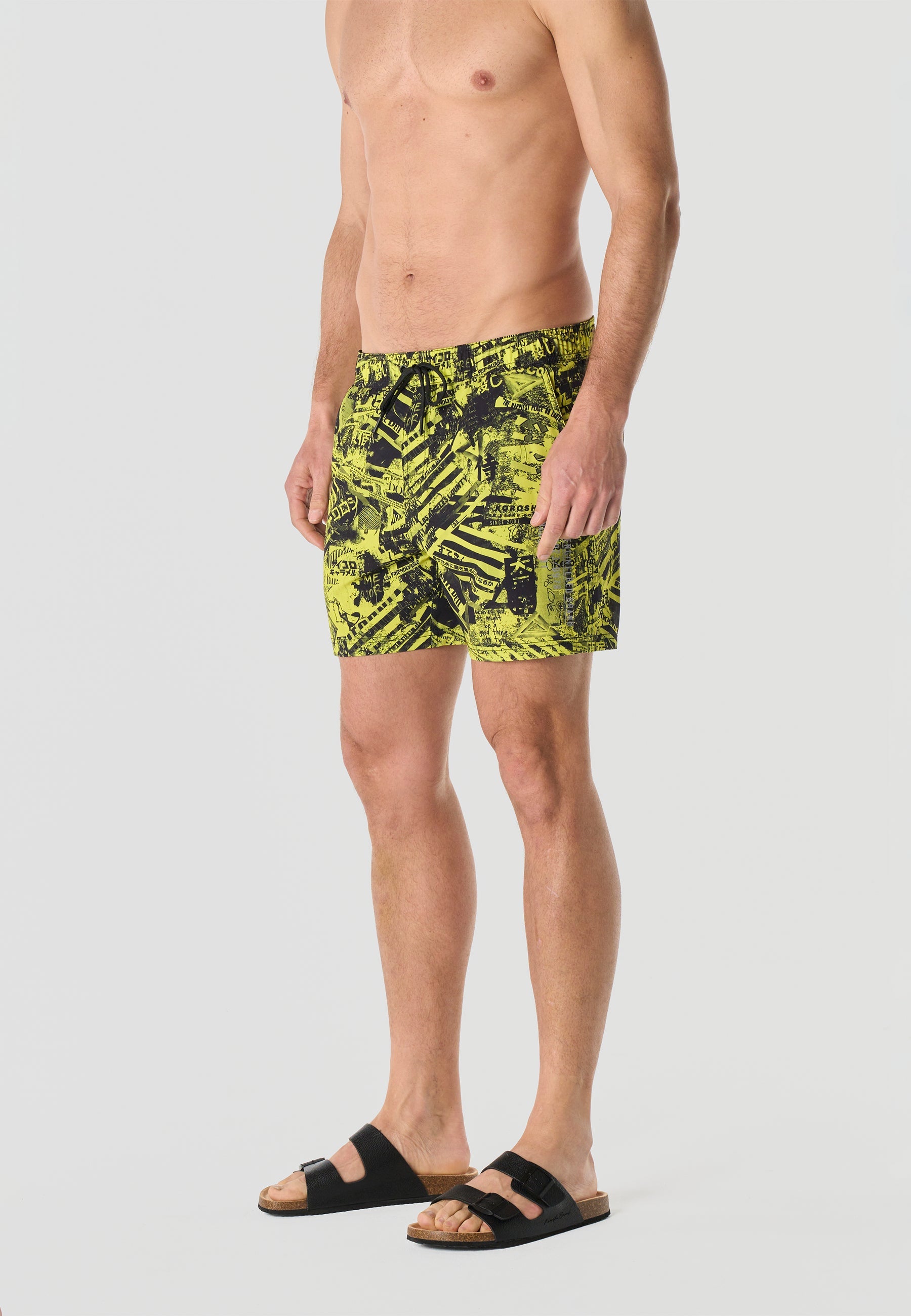 Bañador Hombre Corto Estampado Grunge – Koroshi 2611WA18
