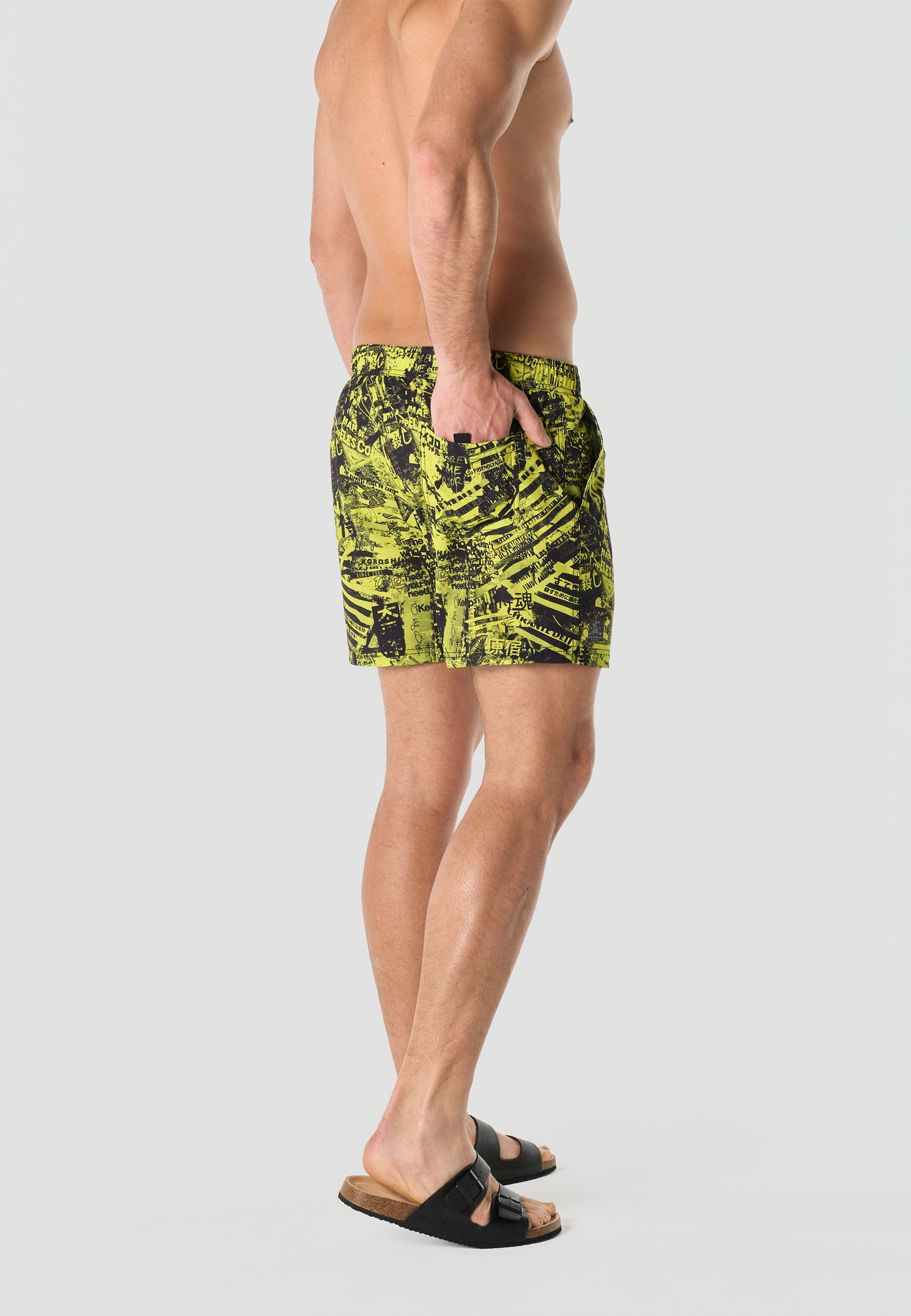 Bañador Hombre Corto Estampado Grunge – Koroshi 2611WA18