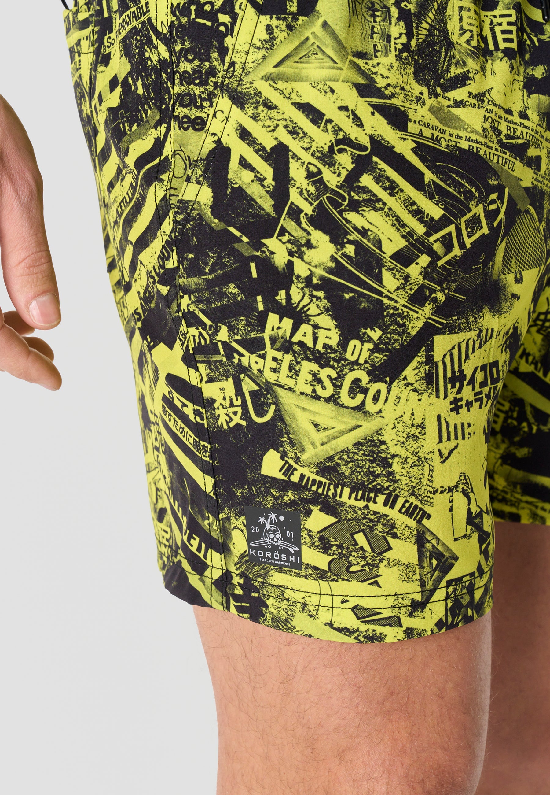 Bañador Hombre Corto Estampado Grunge – Koroshi 2611WA18