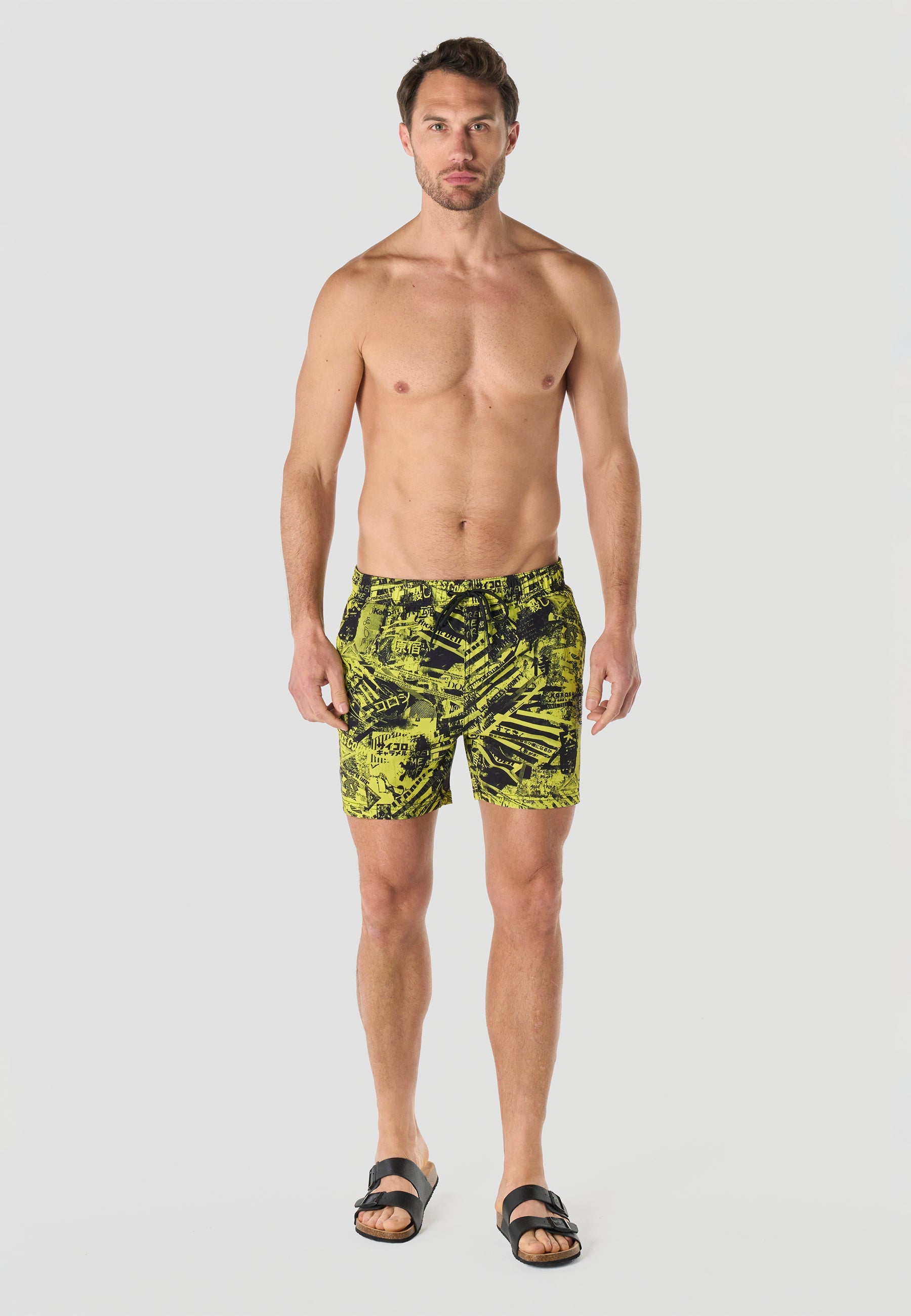 Bañador Hombre Corto Estampado Grunge – Koroshi 2611WA18