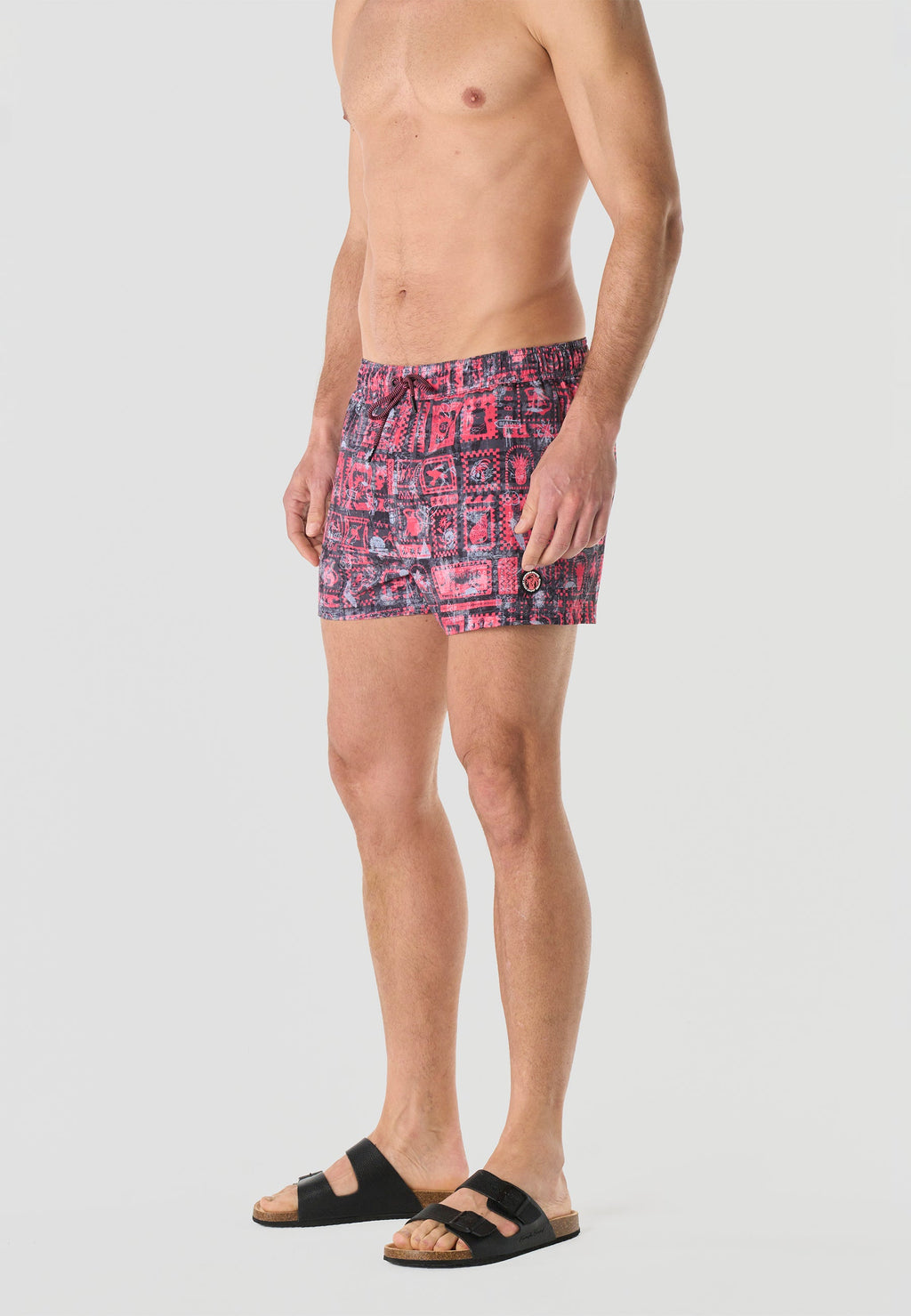 Bañador Hombre Corto Estampado Sellos – Koroshi Coral