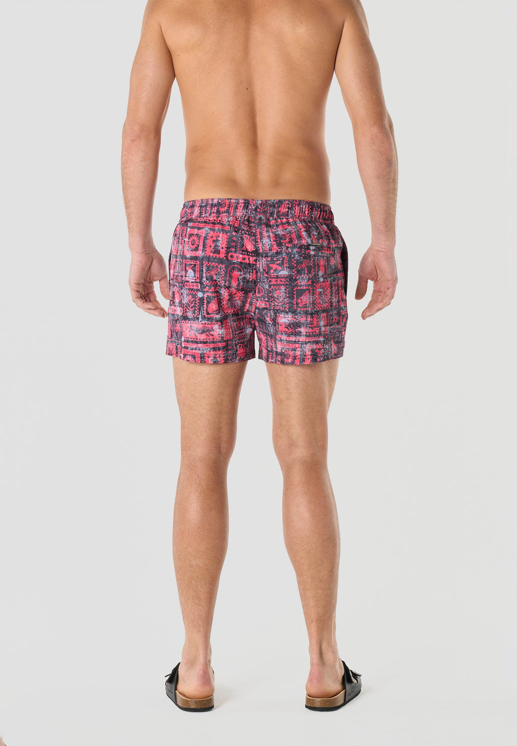 Bañador Hombre Corto Estampado Sellos – Koroshi Coral