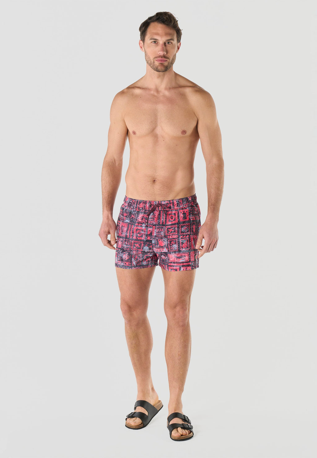 Bañador Hombre Corto Estampado Sellos – Koroshi Coral