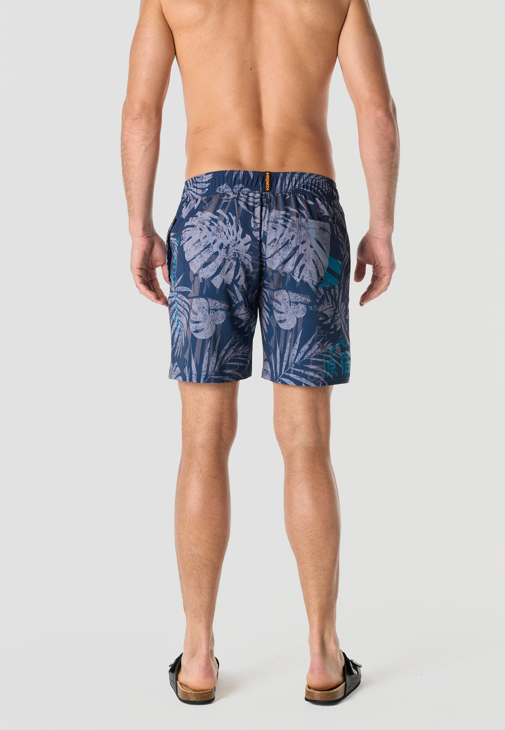 Bañador Hombre Surfero Tropical Hojas – Koroshi Navy