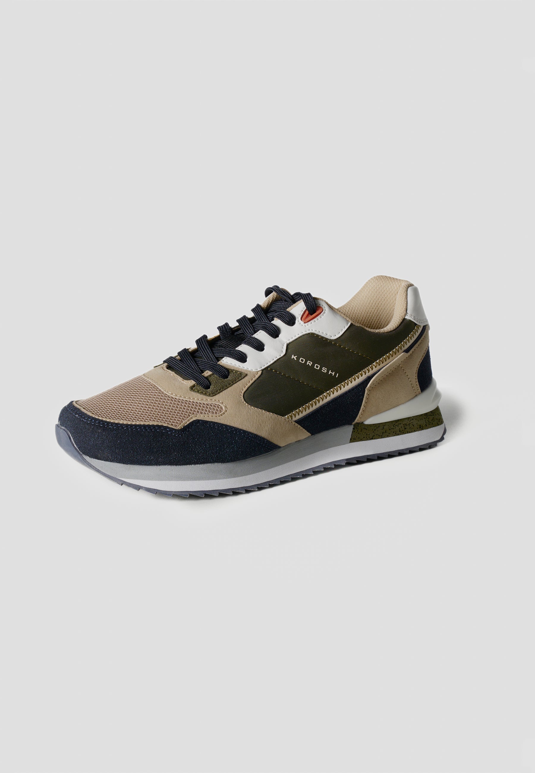 Zapatillas Hombre Sneaker Retro Running – Koroshi Kaki