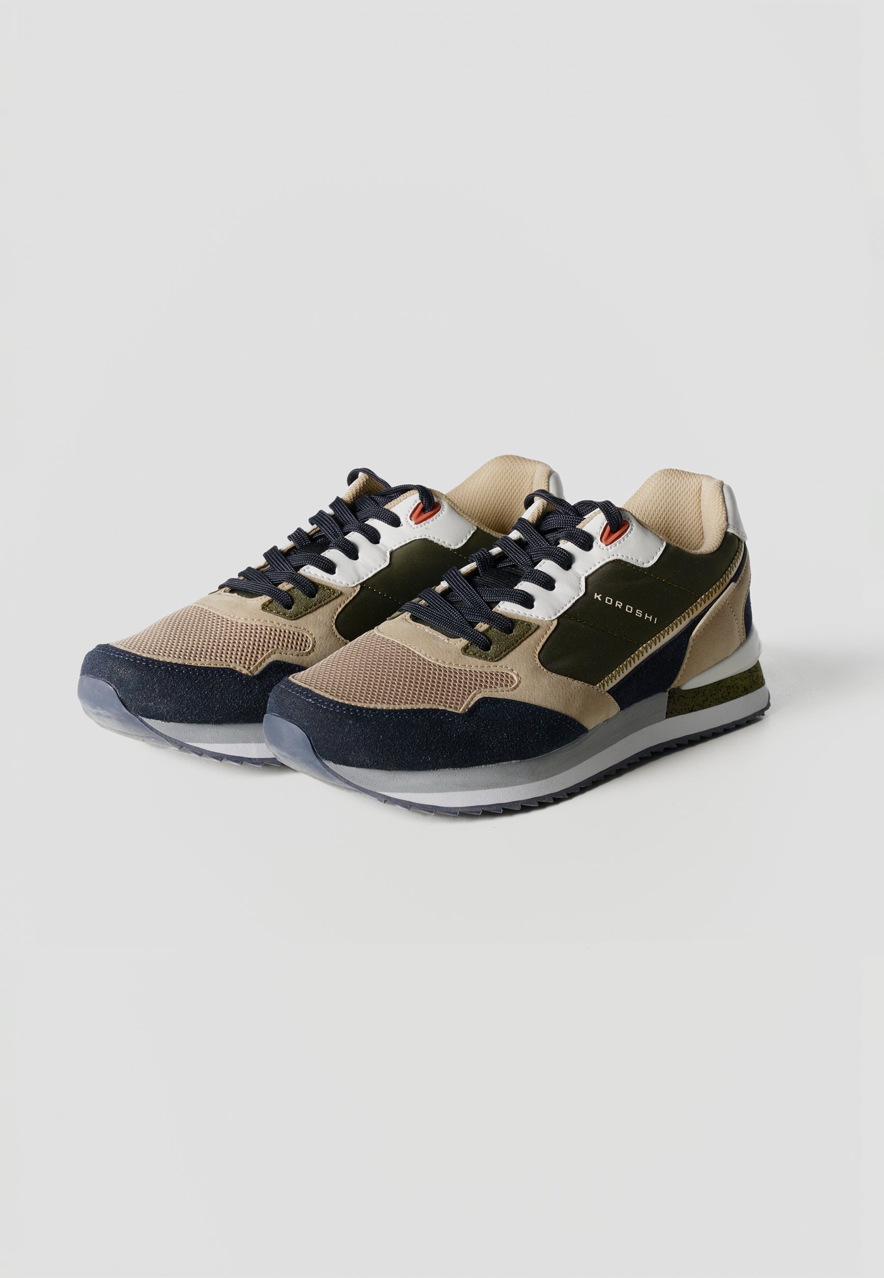 Zapatillas Hombre Sneaker Retro Running – Koroshi Kaki