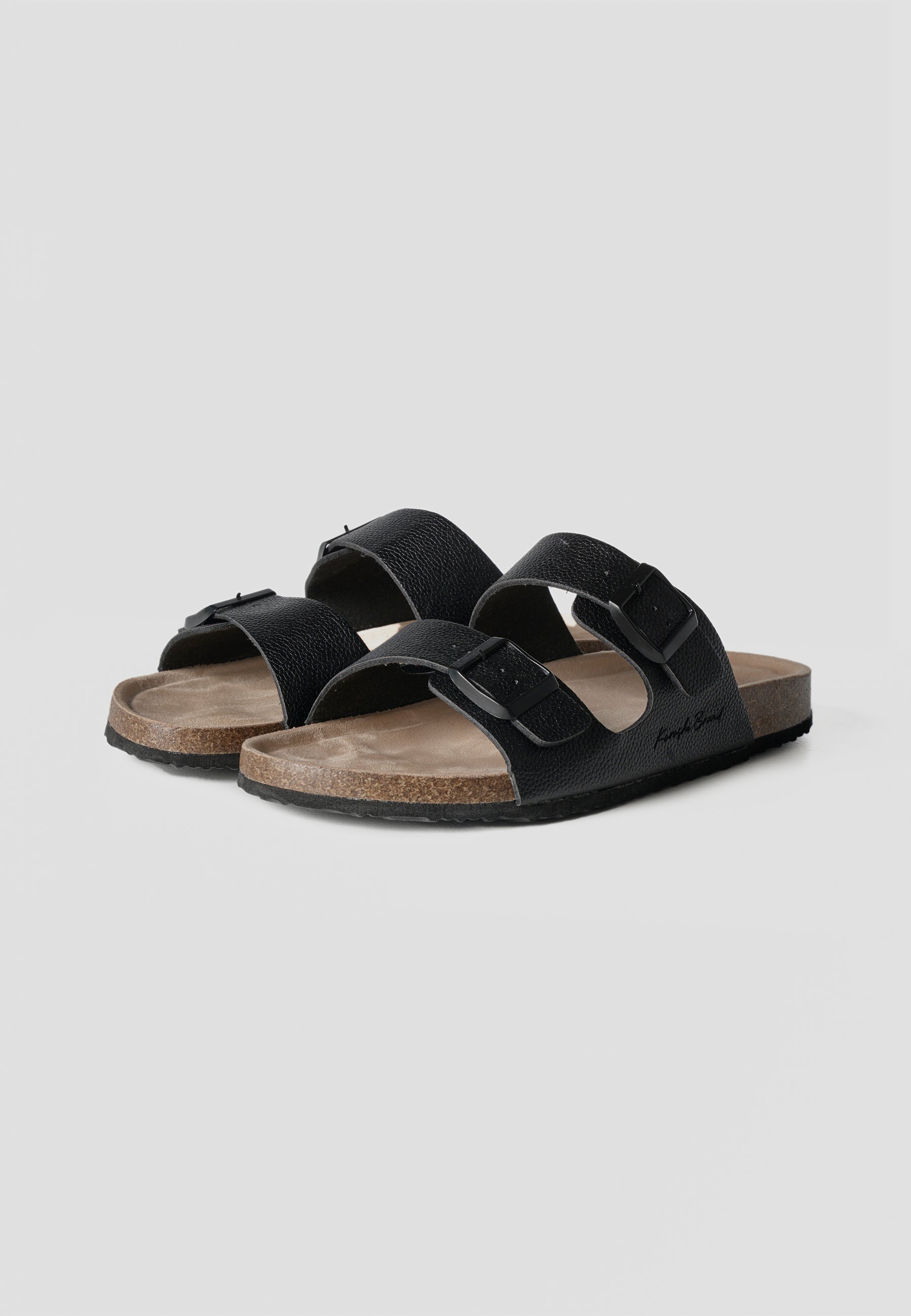 Chanclas Hombre Bio Doble Tira con Hebilla – Koroshi Negro