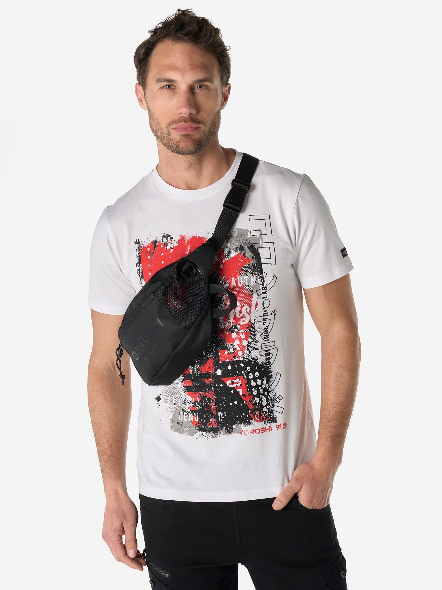 Riñonera Hombre Técnica Bandolera – Koroshi Negro