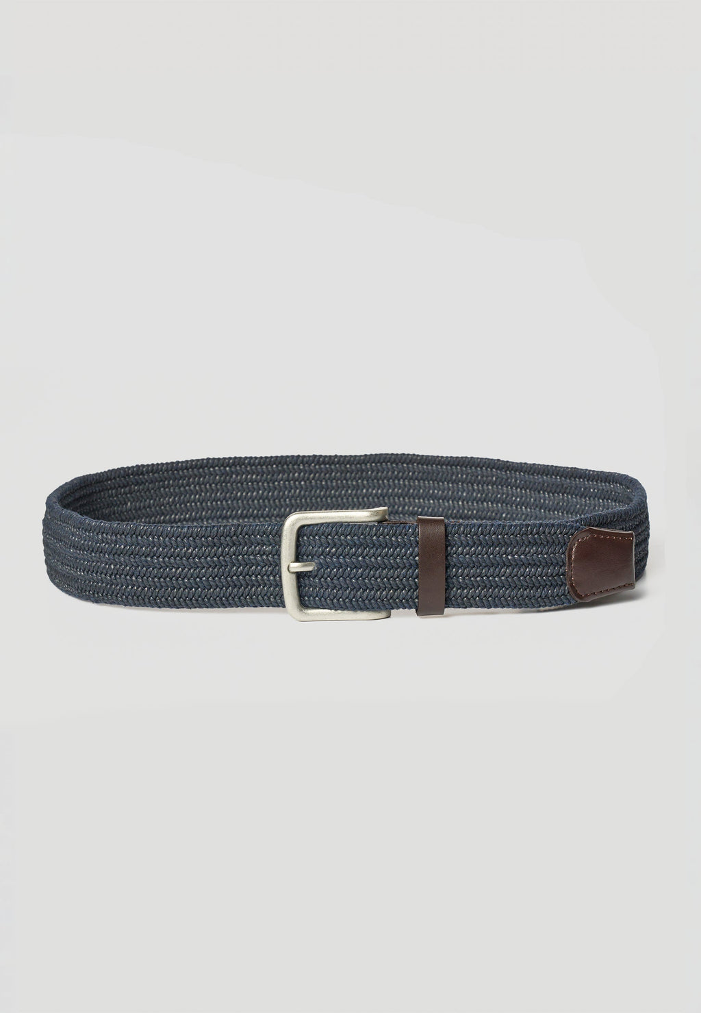 Cinturón Hombre Elástico Trenzado Azul – Koroshi