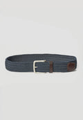 Cinturón Hombre Elástico Trenzado Azul – Koroshi