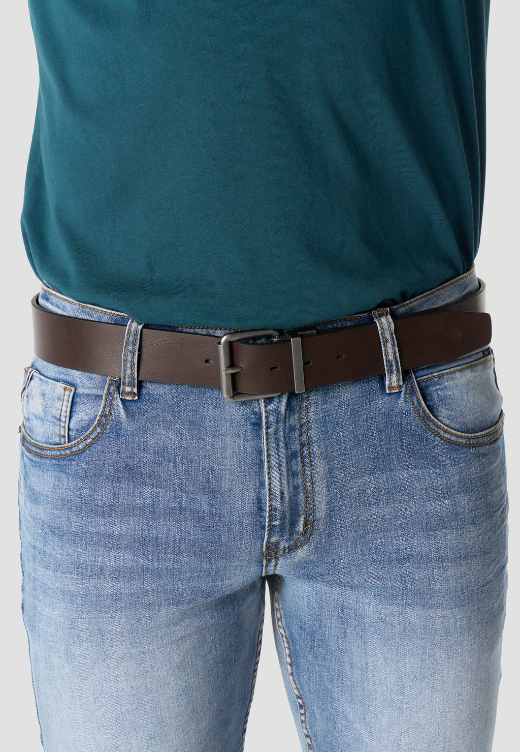 Cinturón Hombre Piel Reversible Negro y Marrón – Koroshi 2611ZC02