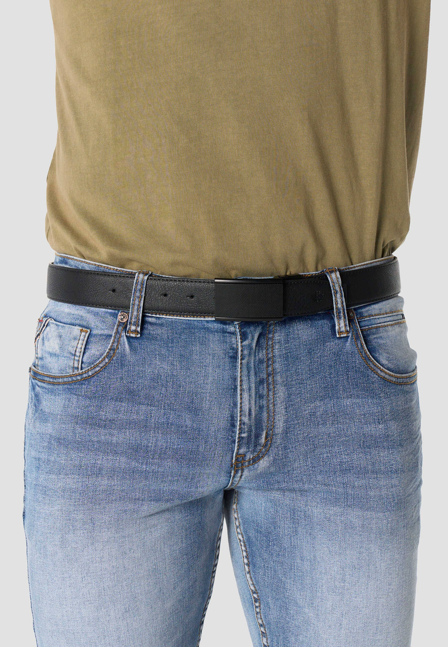 Cinturón Hombre Polipiel Reversible Negro y Marrón – Koroshi 2611ZC05