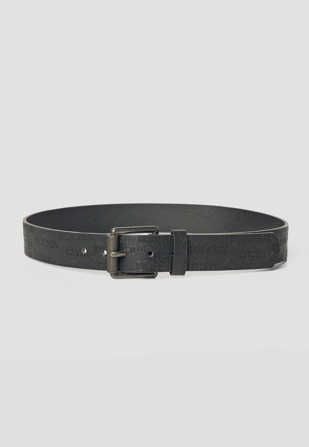 Cinturón Hombre Polipiel Logo Negro – Koroshi